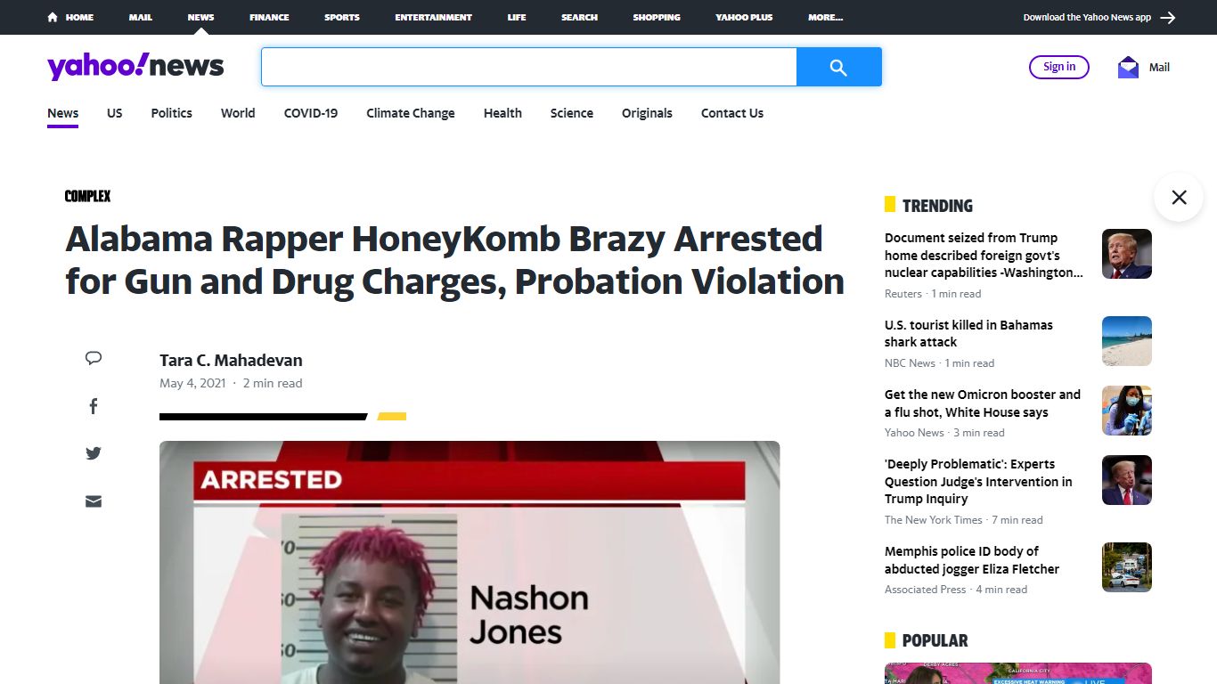 Alabama Rapper HoneyKomb Brazy Arrested for Gun and Drug Charges ...