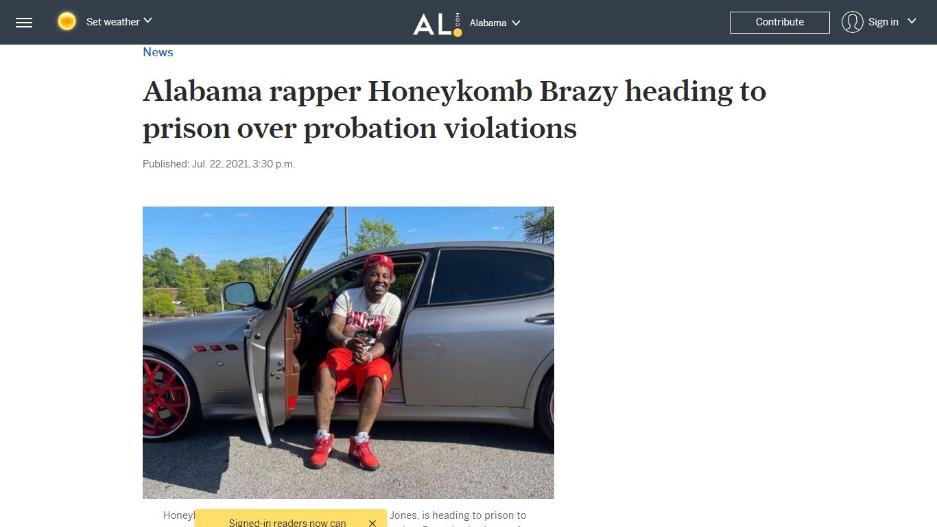 Alabama rapper Honeykomb Brazy heading to prison over probation ...