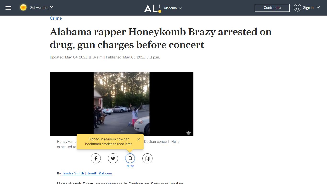 Alabama rapper Honeykomb Brazy arrested before concert