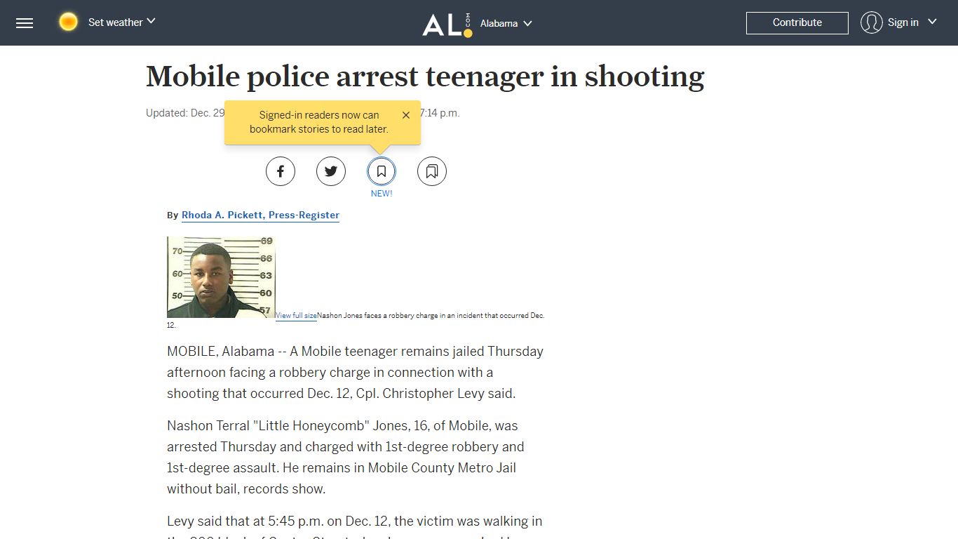 Mobile police arrest teenager in shooting - al.com